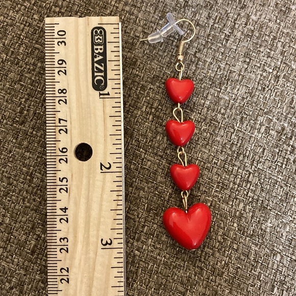 Red Hearts earrings❤️ - Picture 3 of 3